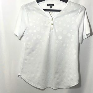 NWT White top with dots